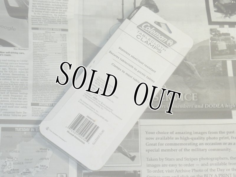 画像2: 米軍放出品 Coleman  テーブルクロス クランプ 6個入り  (2)