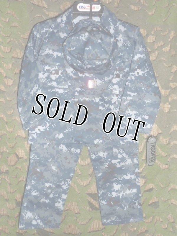 画像1: US NAVY,　キッズ　迷彩ユニフォームセット　4 (1)