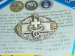 画像1: 米軍放出品　U.S.Army Combat Medical Badge, 2nd award (1)