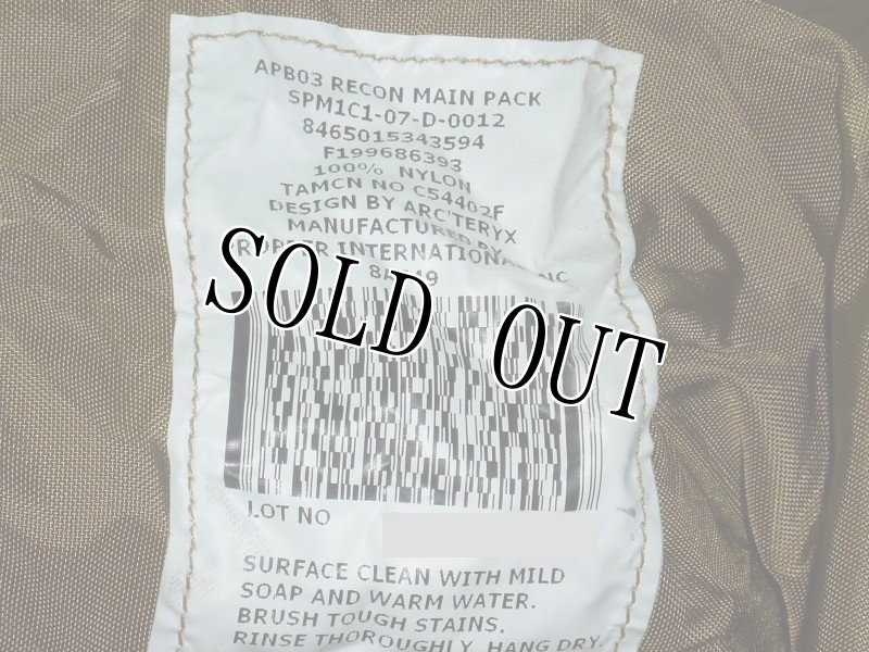 画像13: 米軍実物 ARC'TERYX.ILBE RECON マーパットアサルトパック (13)