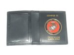 画像1: 米軍放出品 U.S.MARINE ID/クレジットカード レザー ホルダー (1)