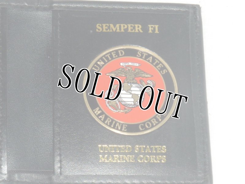 画像2: 米軍放出品 U.S.MARINE ID/クレジットカード レザー ホルダー (2)