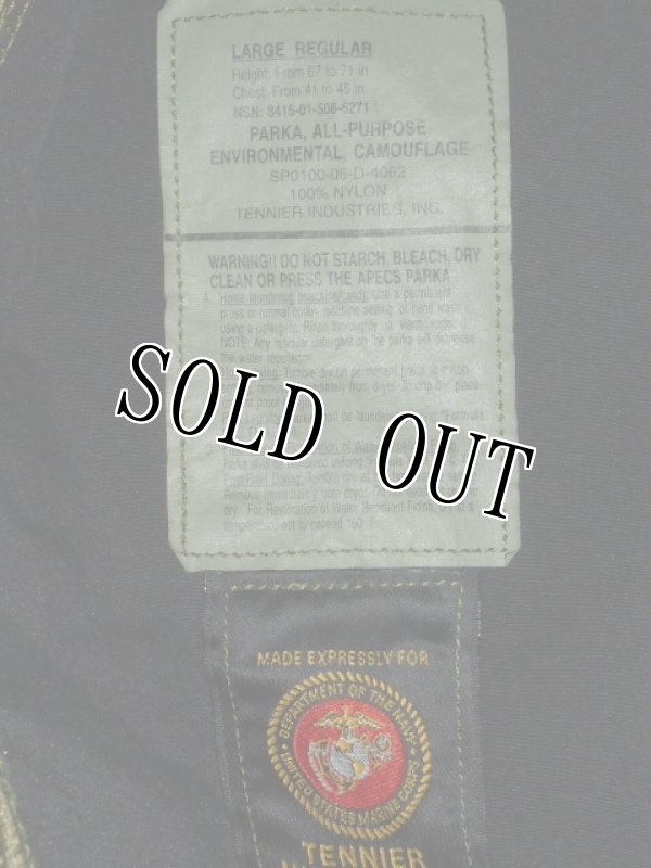 画像8: 米軍放出品,USMC マーパットGORE-TEX　パーカー　L-R (8)
