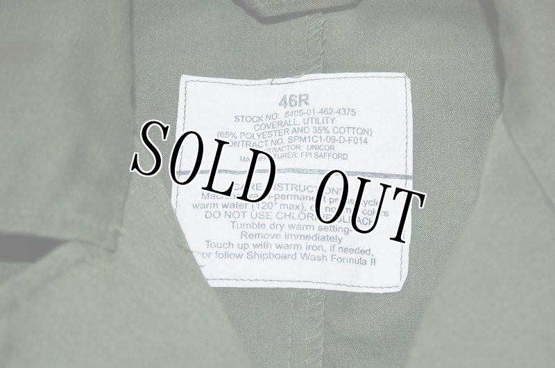画像5: 米軍実物,カバーオール/つなぎ 46R OD (5)