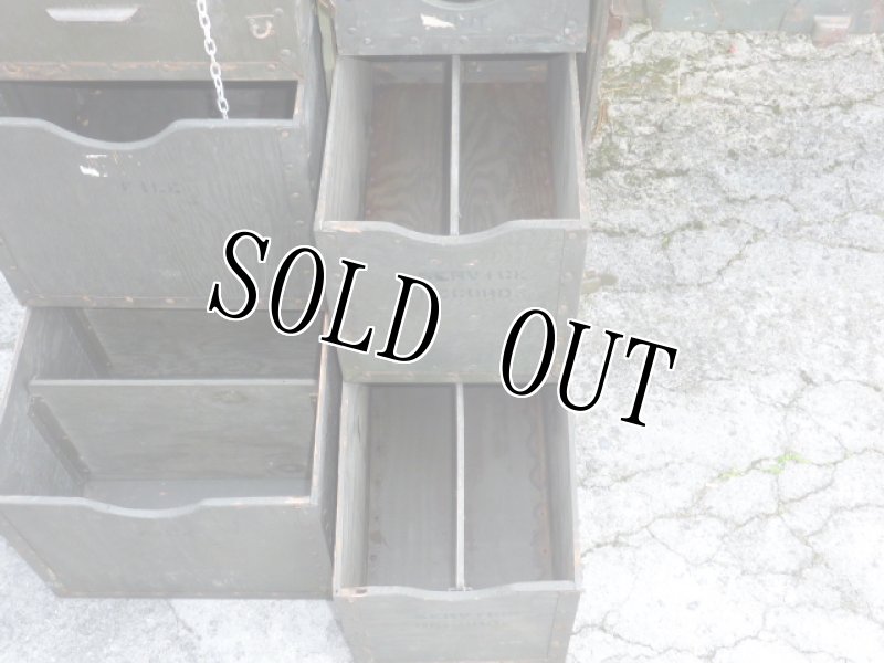 画像6: 米軍実物 野戦  ミリタリー 木製フィールドデスク (6)