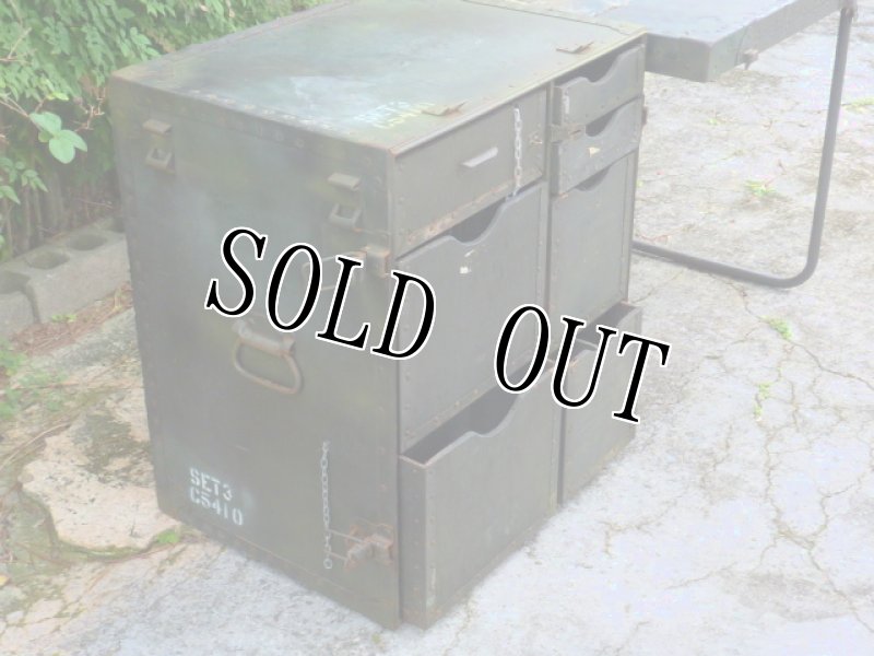 画像3: 米軍実物 野戦  ミリタリー 木製フィールドデスク (3)