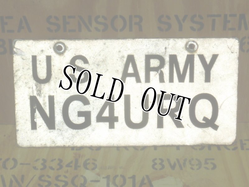 画像2: 米陸軍実物　軍車両ナンバープレート 　リフレクション US ARMY (2)