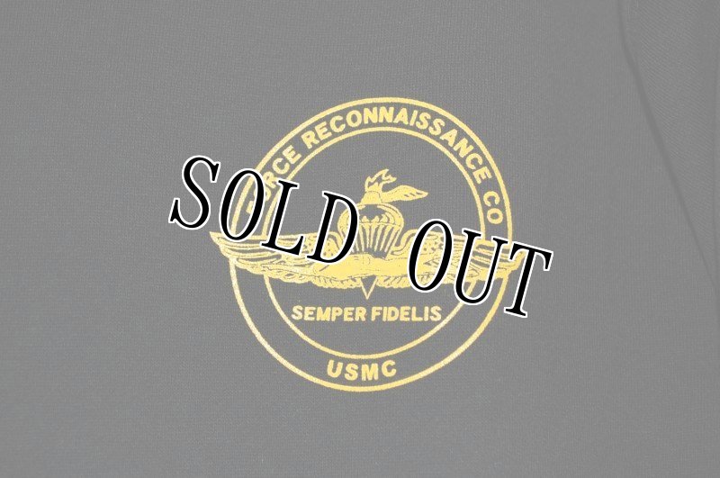 画像2: 沖縄 海兵隊実物 USMC FORCE RECON スウェットパーカー M (2)