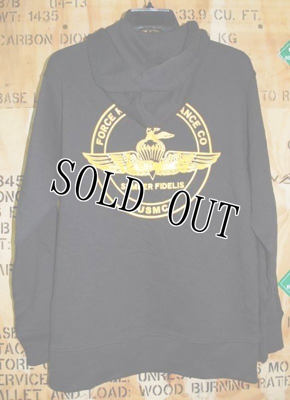 画像3: 沖縄 海兵隊実物 USMC FORCE RECON スウェットパーカー L (3)