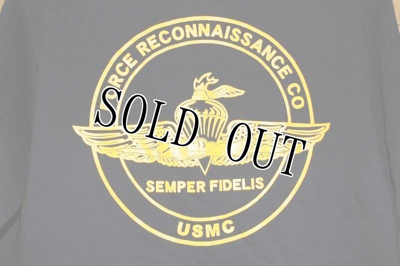 画像4: 沖縄 海兵隊実物 USMC FORCE RECON スウェットパーカー L (4)