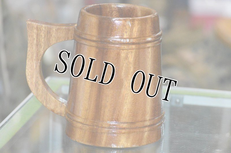 画像2: 米軍放出品 US MARINE ウッド ジョッキ (2)