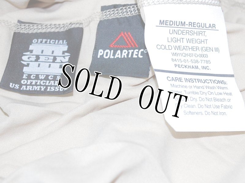 画像4: 米軍実物,UNDERSHIRT,LIGHT WEIGHT COLD WEATHER(GENIII) M-R (4)
