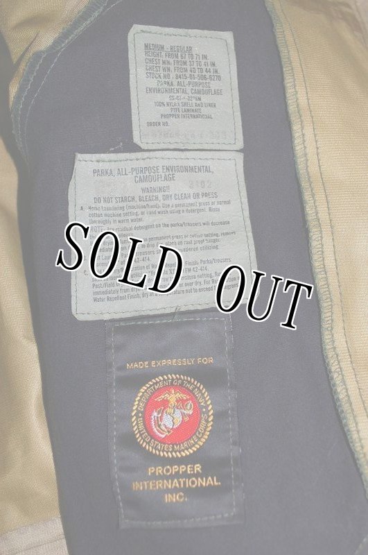 画像3: 米軍実物,USMC マーパットGORE-TEX パーカー M-R (3)