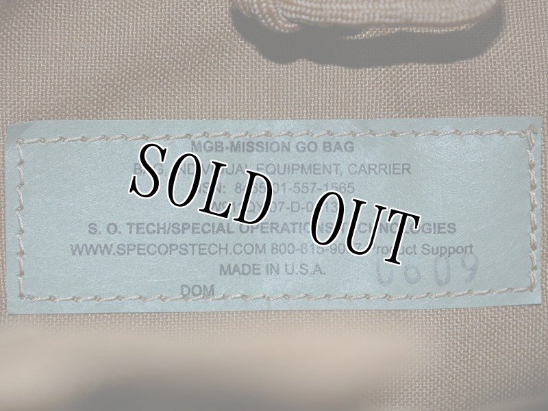 画像10: 米軍実物   S.O. Tech ソーテック  Mission Go Bag, コヨーテ (10)
