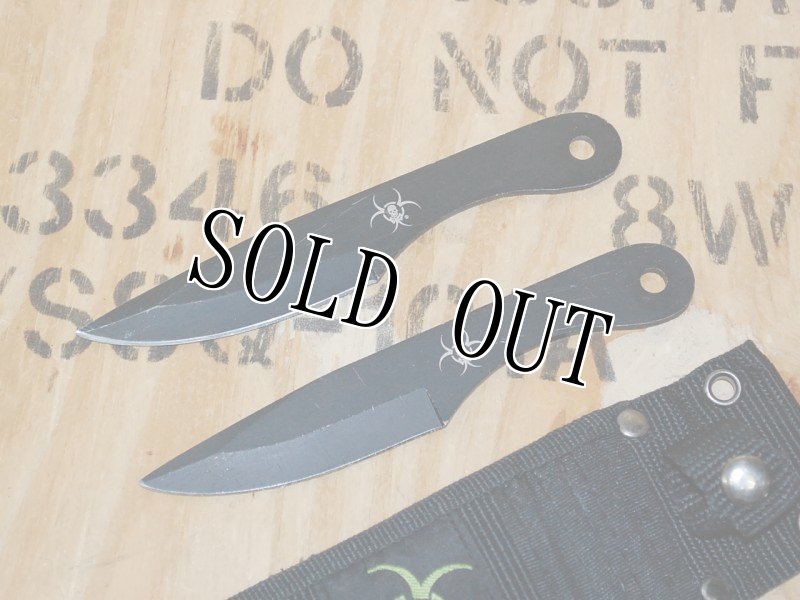画像3: 米軍放出品 RUKO KNIFE - 2 PIECE  SINGLE EDGE DROP POINT THROWING SET (RUKO-K3422CSB) (3)