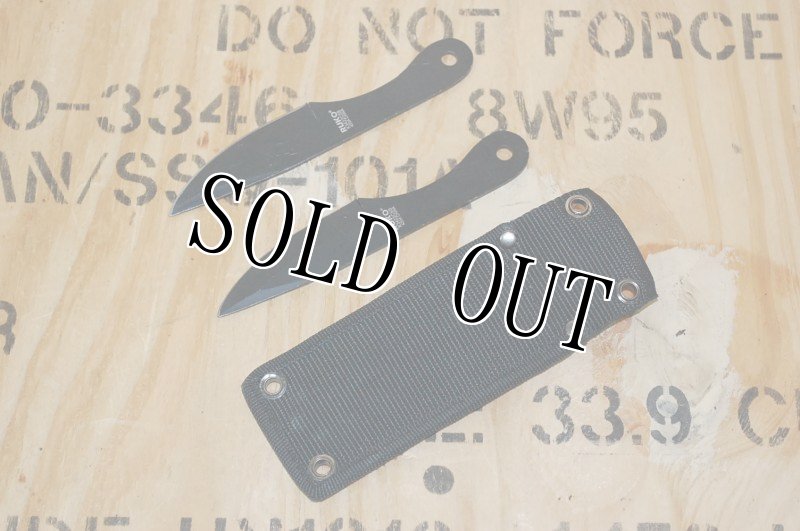 画像2: 米軍放出品 RUKO KNIFE - 2 PIECE  SINGLE EDGE DROP POINT THROWING SET (RUKO-K3422CSB) (2)