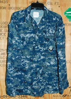 米軍実物 US NAVY, 迷彩ジャケット M-R NWU.（NAVY）