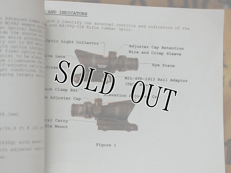 画像2: 米軍実物 AN/PVQ-31A ACOG  マニュアル (2)