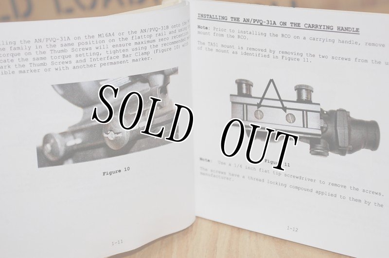 画像10: 米軍実物 AN/PVQ-31A ACOG  マニュアル (10)