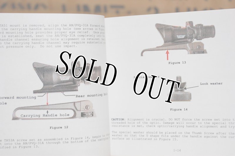 画像11: 米軍実物 AN/PVQ-31A ACOG  マニュアル (11)
