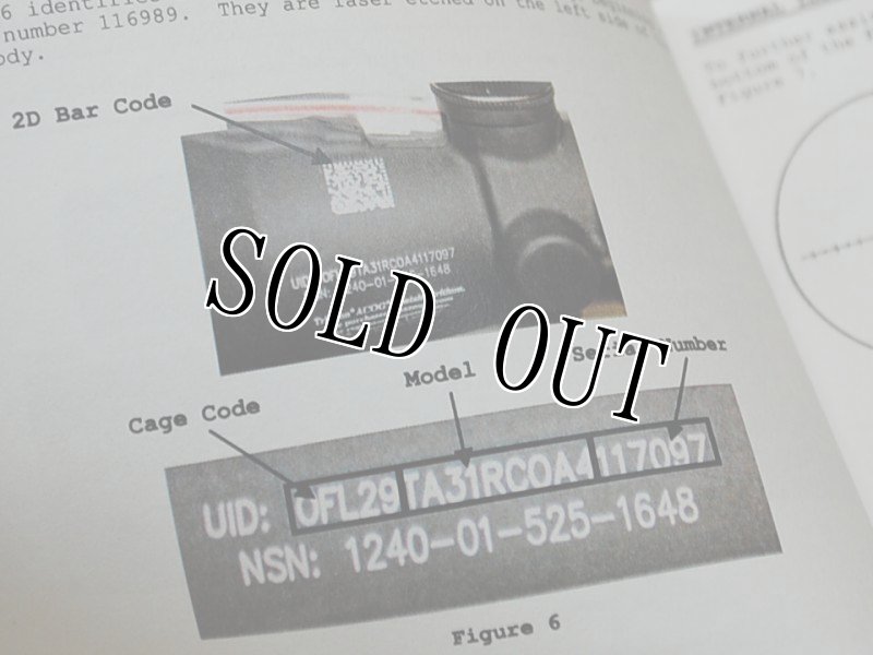 画像5: 米軍実物 AN/PVQ-31A ACOG  マニュアル (5)