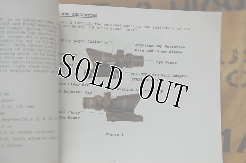 画像9: 米軍実物 AN/PVQ-31A ACOG  マニュアル (9)