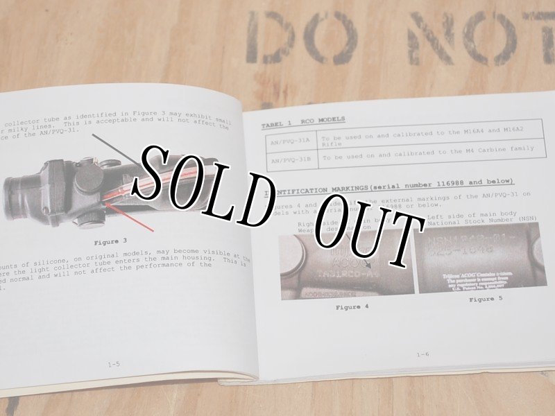 画像4: 米軍実物 AN/PVQ-31A ACOG  マニュアル (4)