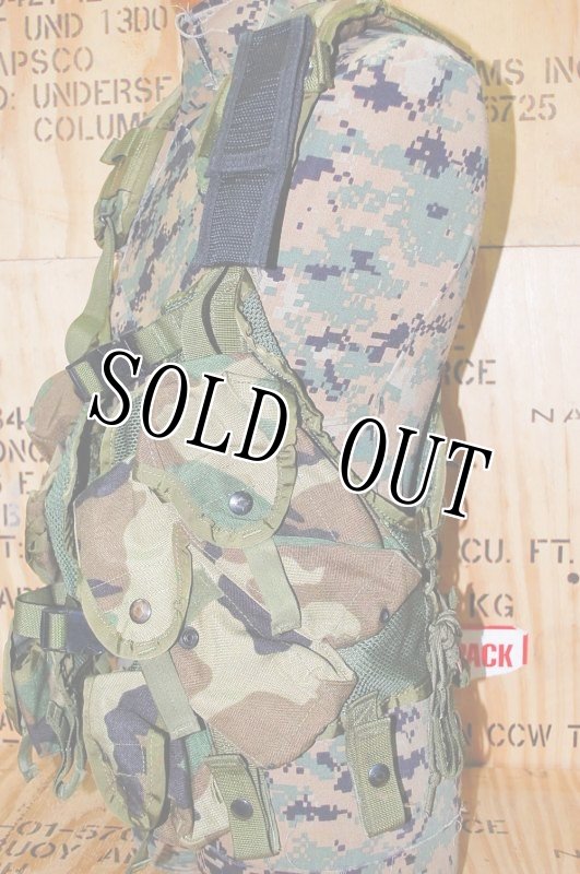 画像3: 米軍実物 LBV タクティカル ロードベアリング ベスト ウッドランド (3)