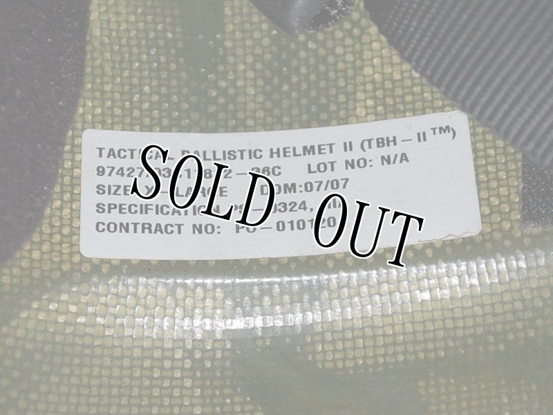 画像13: 米軍実物 US NAVY TACTICAL BALLISTIC  HELMET LEVEL II TBH-II (13)