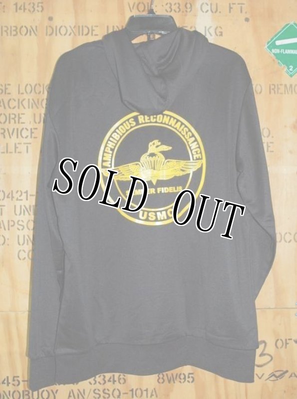 画像4: 沖縄 海兵隊実物 USMC AMPHIBIOUS  RECON スウェットパーカー XXL (4)