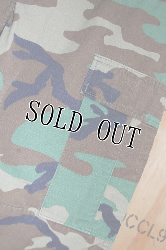 画像2: 米軍放出品,ウッドカモ 迷彩パンツ S-R (2)