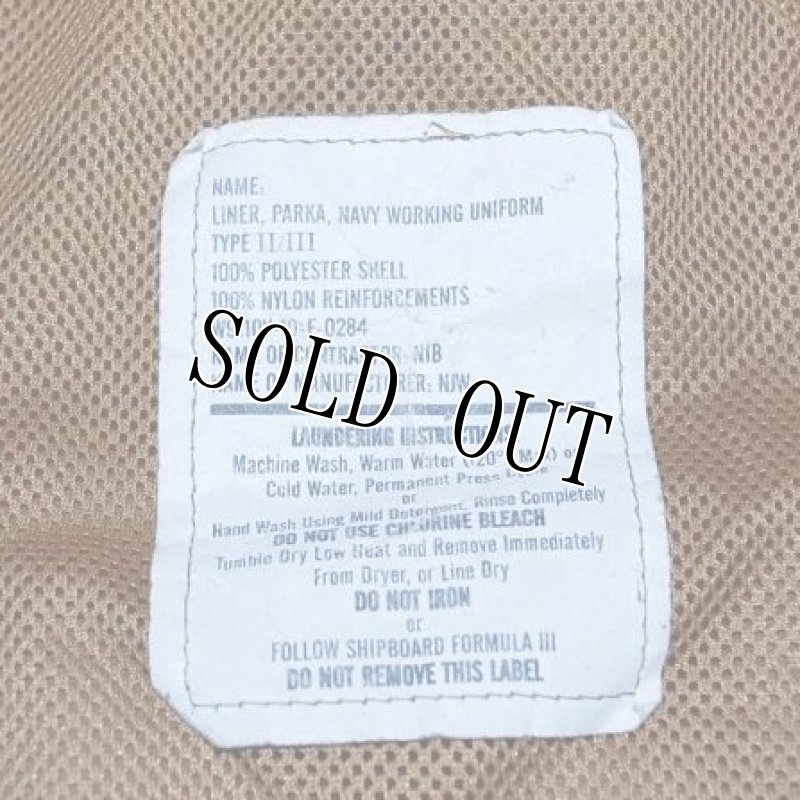 画像8: 米軍実物, US NAVY　フリース　パーカーライナー　XXL　 LAINER,PAKAR,NAVY TYPE II/III (8)