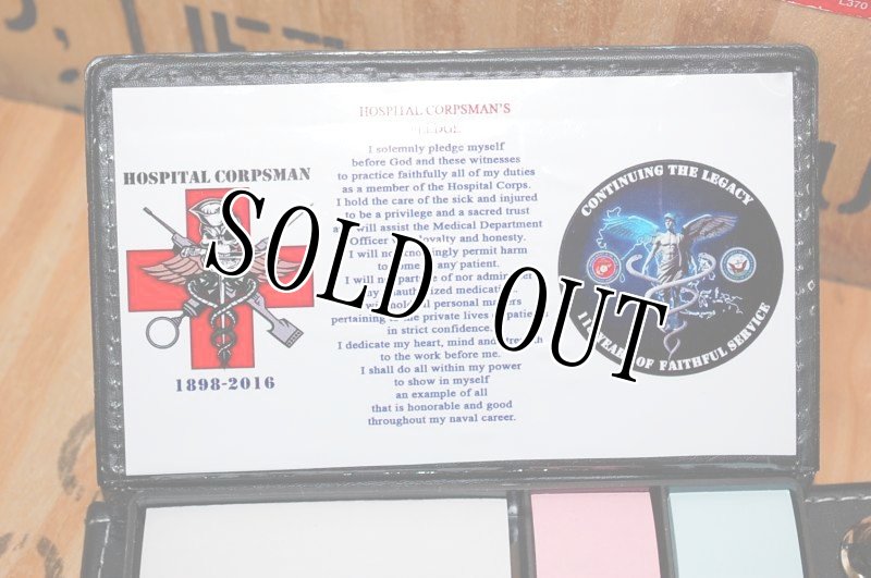 画像4: 米軍放出品 navy corpsman レザー メモトレイ (4)