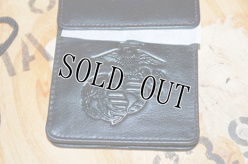 画像2: 米軍放出品 USMC 　レザー　ID/パス　コインケースネックホルダー (2)