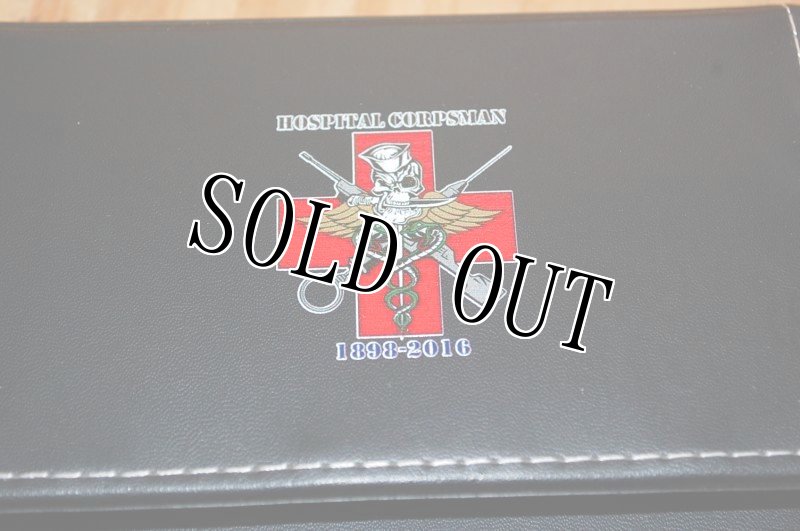 画像2: 米軍放出品 navy corpsman レザー メモトレイ (2)