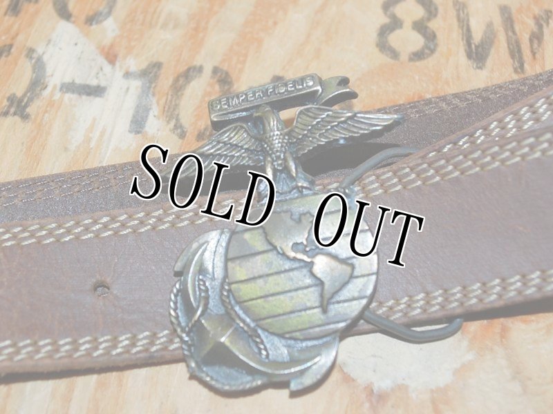 画像2: 米軍放出品 USMC レーザ バックル ベルト (2)