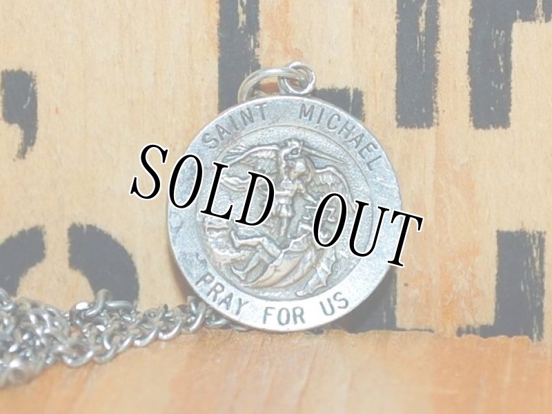 画像2: 米軍放出品 US Marines Saint Michael   ネック コイン シルバー925 (2)
