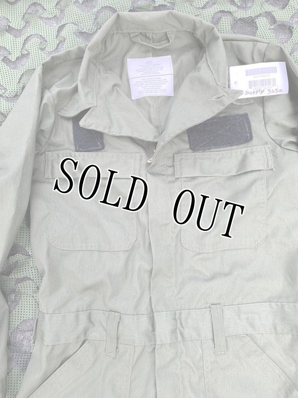 画像2: 米軍実物 カバーオール/つなぎ　36S OD (2)