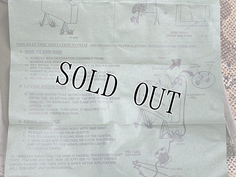 画像7: 米軍実物  US INSTRUCTION SHEET M18A1 ANTIPERSONNEL MINE BAG  (7)