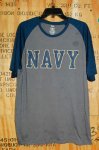 画像1: 米軍放出品　US NAVY　ロゴプリントTシャツ　X LARGE (1)