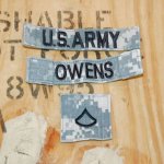 画像1: 米軍実物 U.S. Army ロゴ/ネームワッペン 階級章 セット (1)