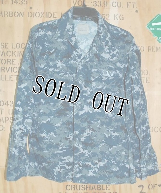 画像1: 米軍軍実物　US NAVY,　迷彩ジャケット　S-SHORT (1)