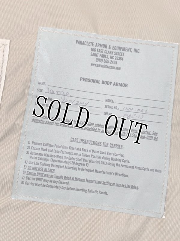 画像15: 希少!米軍実物 PRE-MSA PARACLETE RAV PLATE CARRIER デザートタン (15)