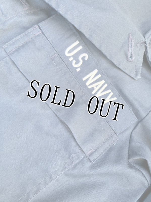 画像7: 米軍実物 US NAVY カバーオール/つなぎ 40L 紺  (7)