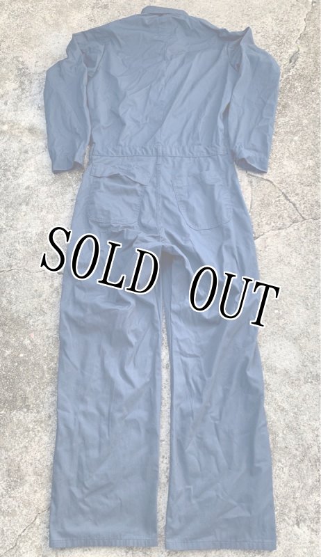 画像4: 米軍実物 US NAVY カバーオール/つなぎ　42XL　紺  (4)