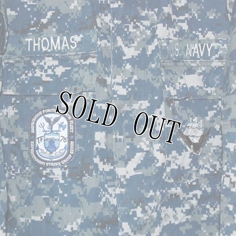 画像2: 米軍軍実物　US NAVY,　迷彩ジャケット　M-REGULAR (2)