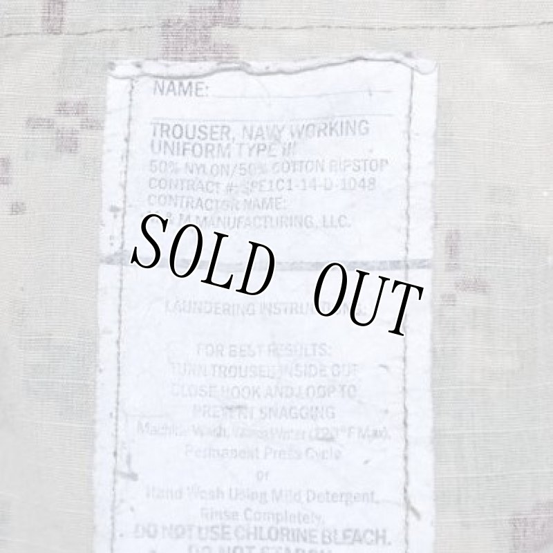 画像8: 米軍実物,US NAVY, AOR2 NUW 迷彩パンツ TYPEIII M-L (8)