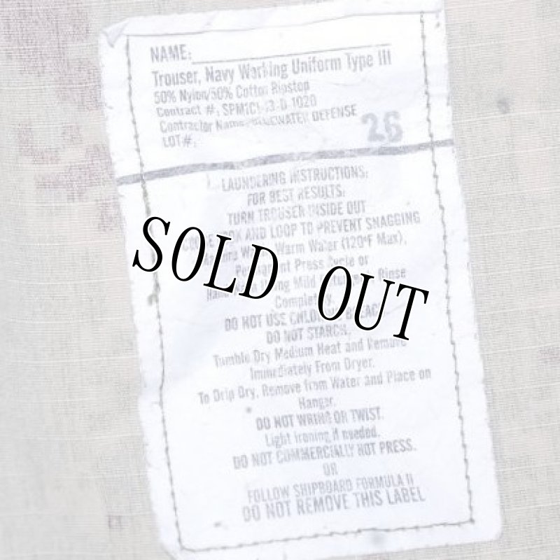 画像6: 米軍実物,US NAVY, AOR2 NUW 迷彩パンツ TYPEIII L-R (6)