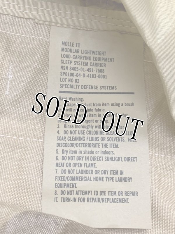 画像10: 米軍実物　MOLLEII　3C デザート   スリーピング　キャリアー (10)