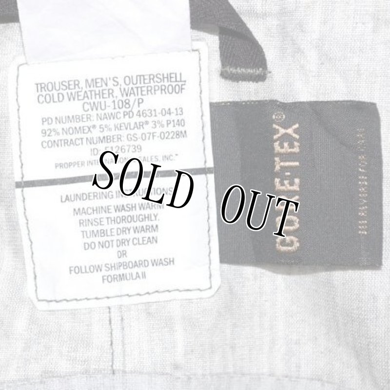 画像7: 米軍実物.TROUSER,MEN'S,OUTERSHELL COLD WEATERPROOF  CWU-108/P GORE-TEX ゴアテックスパンツ M-L (7)